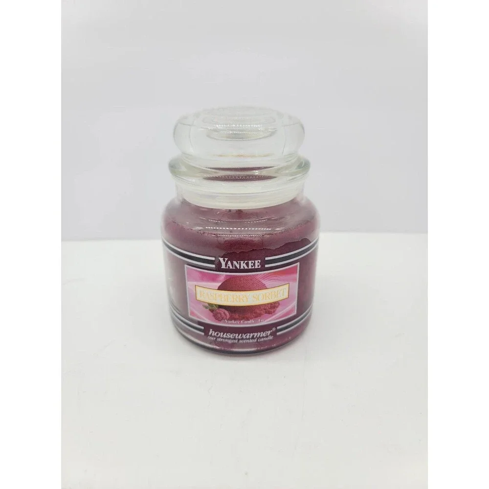 Yankee Candle Raspberry Sorbet 14.5oz Jar Single Wick Rare Retired Discontinued